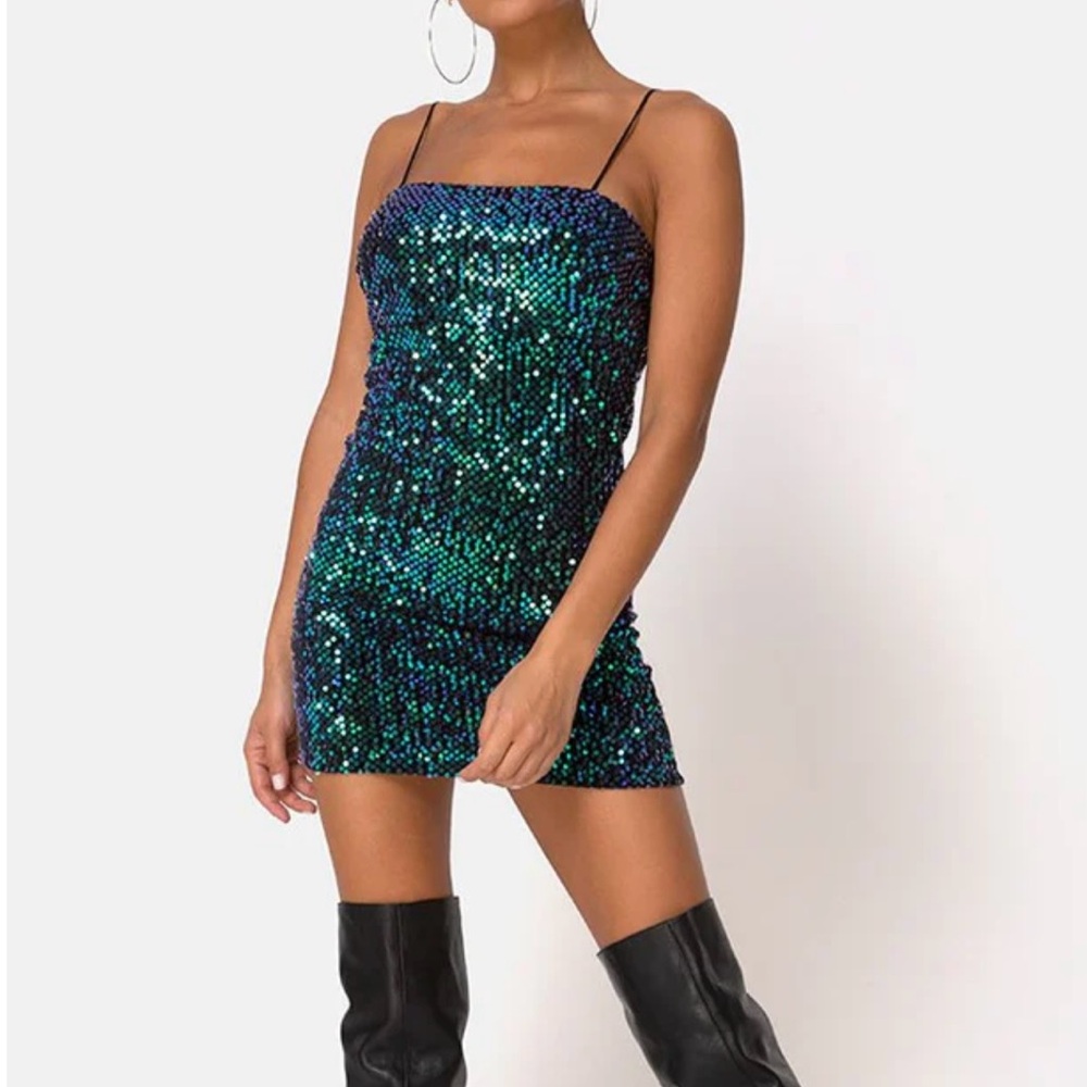 Motel Rocks Sequin Dress Size L NWT